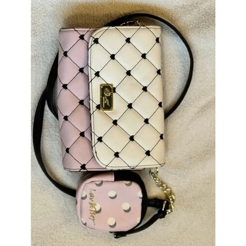 Luv Betsey by Betsey Johnson Quilted Crossbody Bag with Detachable Coin Pouch